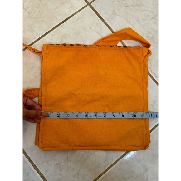 Orange Indian Mirrored Embroidered Tote Bag - Picture 5 of 10